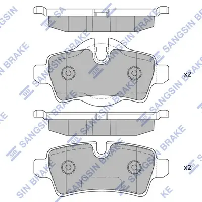 Колодки тормозные задние Mini Cooper (07-) Hi-Q (SANGSIN) SP2246 (фото 1)