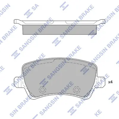 Колодки тормозные задние Volvo S60 (14-), S80 (14-), XC60 (10-), XC70 (14-) Hi-Q (SANGSIN) SP2286 (фото 1)