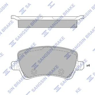 Колодки гальмівні задні Volvo S60 (14-), S80 (14-), XC60 (10-), XC70 (14-)  HI-Q Hi-Q (SANGSIN) SP2286
