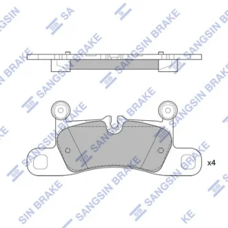 Колодки гальмівні задні (дискові) VW Touareg (11-), Porsche Cayenne (11-)  HI-Q Hi-Q (SANGSIN) SP2319