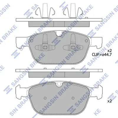 Колодки тормозные передние Volvo XC60 (10-) Hi-Q (SANGSIN) SP2320 (фото 1)