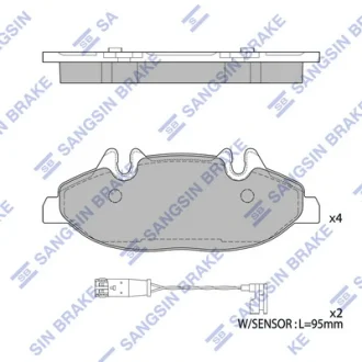 Колодки гальмівні передні MB VIANO (W639) (03-)  HI-Q Hi-Q (SANGSIN) SP2331
