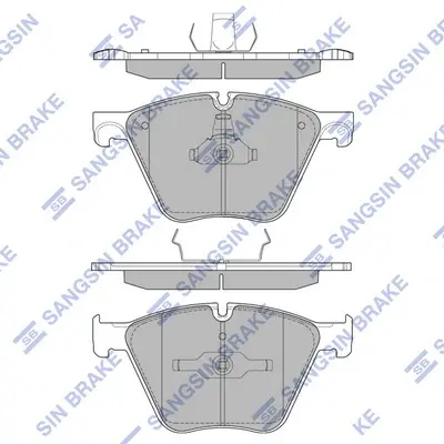 Колодки тормозные передние BMW 5 (10-), 7 (08-), X5 (10-) Hi-Q (SANGSIN) SP2395 (фото 1)