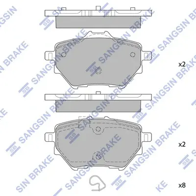 Колодки гальмівні задні Citroen C4 Picasso II (14-) HI-Q Hi-Q (SANGSIN) SP2467 (фото 1)
