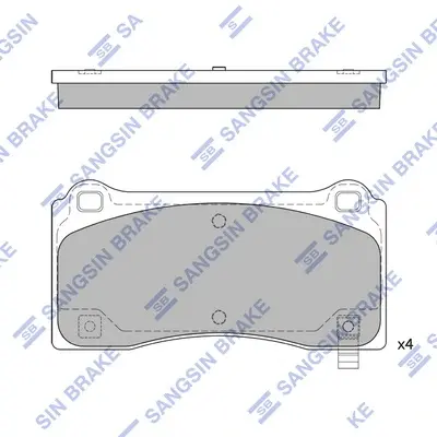 Колодки гальмівні передні Tesla MODEL 3 HI-Q Hi-Q (SANGSIN) SP2824 (фото 1)
