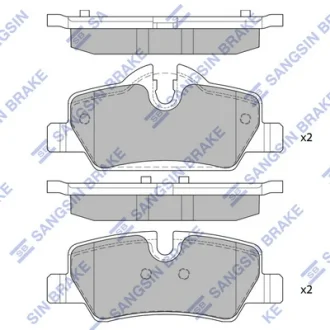Колодки тормозные задние (дисковые) Mini Cooper (15-) Hi-Q (SANGSIN) SP4004