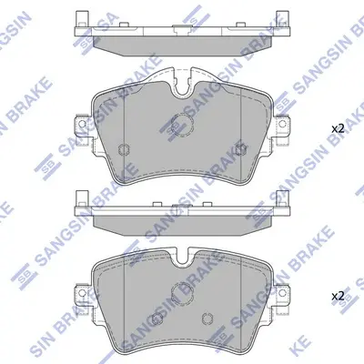 Колодки тормозные передние MINI Cooper Clubman (19-) Hi-Q (SANGSIN) SP4005 (фото 1)