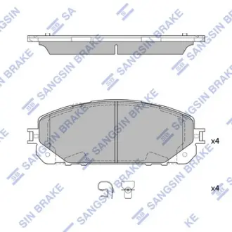 Колодки дискового тормоза Hi-Q (SANGSIN) SP4008A