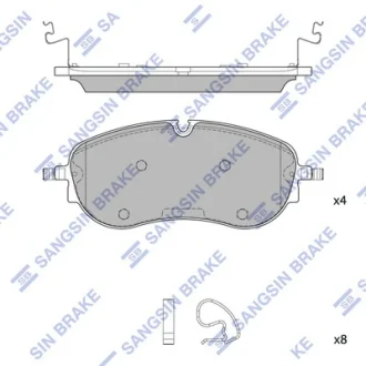 Колодки гальмівні передні VW ID.4 (21-), Audi Q4 E-TRON (22-) HI-Q Hi-Q (SANGSIN) SP4019