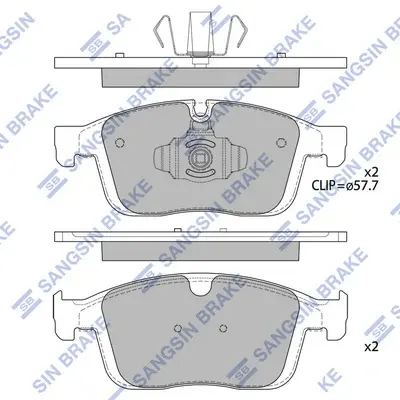 Колодки тормозные передние Volvo XC60 (16-) Hi-Q (SANGSIN) SP4025 (фото 1)