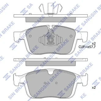 Колодки гальмівні передні Volvo XC60 (16-)  HI-Q Hi-Q (SANGSIN) SP4025