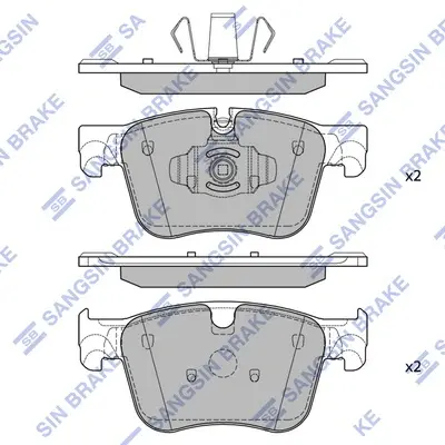Колодки гальмівні передні Citroen Berlingo (18-), Opel Combo (18-), Peugeot 508 II (18-) HI-Q Hi-Q (SANGSIN) SP4032A (фото 1)