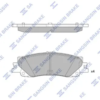 Комплект гальмівних колодок Hi-Q (SANGSIN) SP4039
