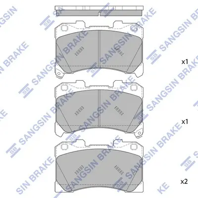 Колодки гальмівні передні Toyota Yaris (22-) HI-Q Hi-Q (SANGSIN) SP4046 (фото 1)