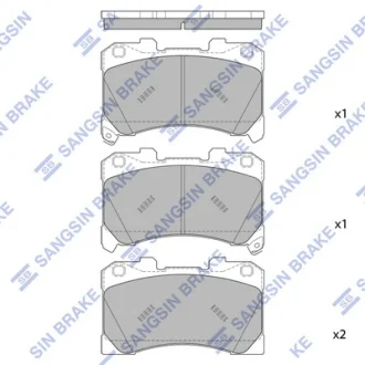 Колодки гальмівні передні Toyota Yaris (22-) HI-Q Hi-Q (SANGSIN) SP4046