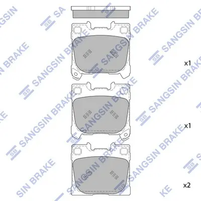 Колодки гальмівні задні Toyota Yaris (22-) HI-Q Hi-Q (SANGSIN) SP4047 (фото 1)