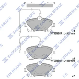 Колодки гальмівні передні Peugeot 407 (04-)  HI-Q Hi-Q (SANGSIN) SP4052