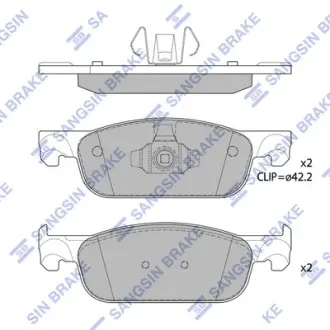 Колодки гальмівні передні Renault Logan (12-), Clio IV (12-)  HI-Q Hi-Q (SANGSIN) SP4054