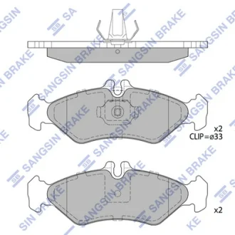 Колодки гальмівні задні VW LT 28-35 II (-06)  HI-Q Hi-Q (SANGSIN) SP4094