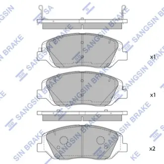 Колодка тормозная передняя Hi-Q (SANGSIN) SP4102