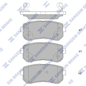 Колодки гальмівні задні Hyundai ix20 (08-)  HI-Q Hi-Q (SANGSIN) SP4113