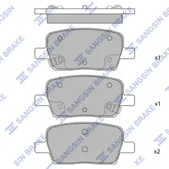 Комплект гальмівних колодок Hi-Q (SANGSIN) SP4116