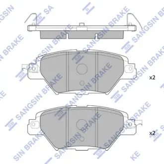 Колодки гальмівні дискові (комплект 4 шт) Hi-Q (SANGSIN) SP4120