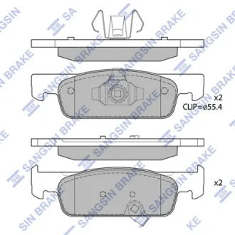 Колодки тормозные передние Smart Fortwo (16-) Hi-Q (SANGSIN) SP4136