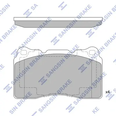 Колодки тормозные передние Renault Megane III (09-), Volvo S60 (04-) Hi-Q (SANGSIN) SP4145A (фото 1)