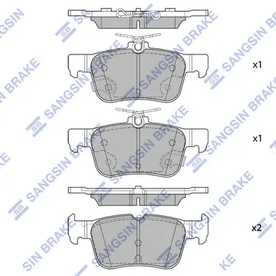 Колодки тормозные задние Ford Galaxy EcoBoost (15-), Mondeo (15-) Hi-Q (SANGSIN) SP4171 (фото 1)