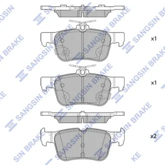 Колодки гальмівні задні Ford Galaxy EcoBoost (15-), Mondeo (15-)  HI-Q Hi-Q (SANGSIN) SP4171