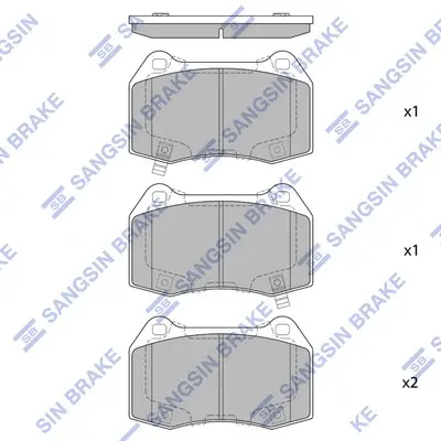 Колодки гальмівні передні Honda Civic (06-) HI-Q Hi-Q (SANGSIN) SP4172 (фото 1)