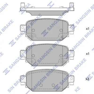 Колодки гальмівні задні Mazda 3 (17-), CX-3 (20-) HI-Q Hi-Q (SANGSIN) SP4178 (фото 1)