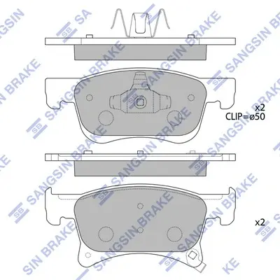 Колодки гальмівні передні Opel Adam (13-), Corsa (14-) HI-Q Hi-Q (SANGSIN) SP4194 (фото 1)