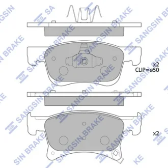 Колодки гальмівні передні Opel Adam (13-), Corsa (14-)  HI-Q Hi-Q (SANGSIN) SP4194