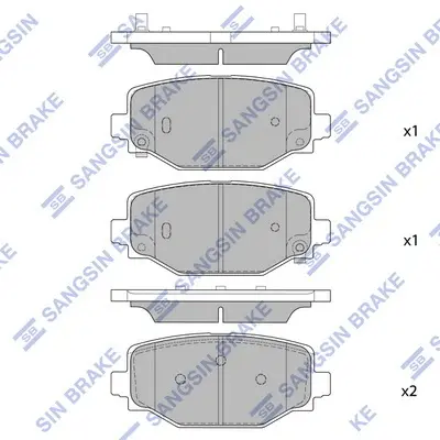 Колодки гальмівні задні Jeep Grand Cherokee (21-) HI-Q Hi-Q (SANGSIN) SP4198 (фото 1)