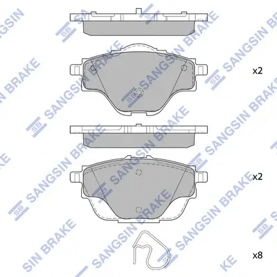 Колодки гальмівні задні Citroen C4 Picasso II (13-), Peugeot 308 SW (13-) HI-Q Hi-Q (SANGSIN) SP4211 (фото 1)