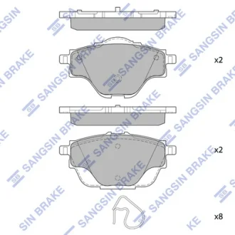 Колодки гальмівні задні Citroen C4 Picasso II (13-), Peugeot 308 SW (13-)  HI-Q Hi-Q (SANGSIN) SP4211