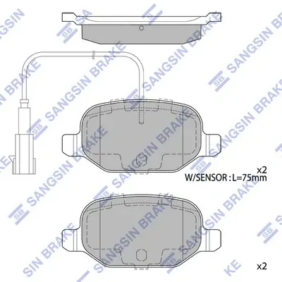 Колодки тормозные задние Fiat Linea (07-) Hi-Q (SANGSIN) SP4232 (фото 1)