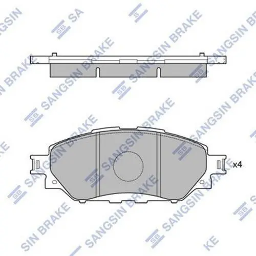 Колодки гальмівні передні Toyota HiLux (15-) HI-Q Hi-Q (SANGSIN) SP4243 (фото 1)
