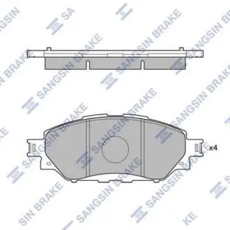 Колодки гальмівні передні Toyota HiLux (15-) HI-Q Hi-Q (SANGSIN) SP4243