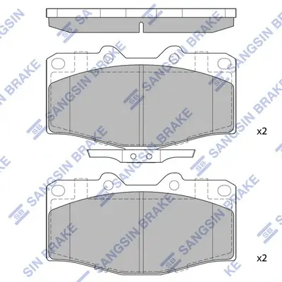 Колодки гальмівні передні Toyota HiLux VI (N1)(-06) HI-Q Hi-Q (SANGSIN) SP4245 (фото 1)