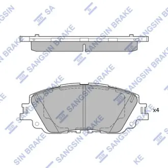 Колодки гальмівні дискові (комплект 4 шт) Hi-Q (SANGSIN) SP4275