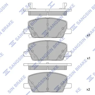 Колодки гальмівні передні Chevrolet Trax (18-), Buick Encore (21-) HI-Q Hi-Q (SANGSIN) SP4285