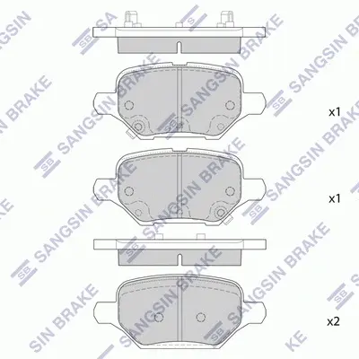 Колодки гальмівні задні Chevrolet Trax (18-), Buick Encore (21-) HI-Q Hi-Q (SANGSIN) SP4311 (фото 1)