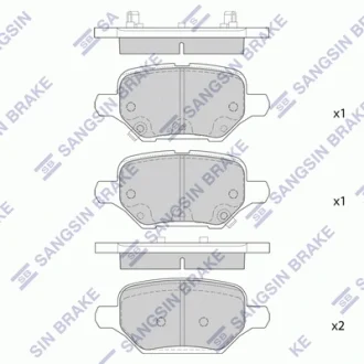 Колодки гальмівні задні Chevrolet Trax (18-), Buick Encore (21-)  HI-Q Hi-Q (SANGSIN) SP4311