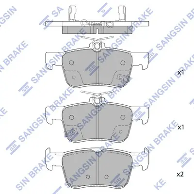 Колодки гальмівні задні Honda Accord (18-) HI-Q Hi-Q (SANGSIN) SP4315 (фото 1)