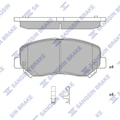 Колодки тормозные передние Dodge Dart (13-) Hi-Q (SANGSIN) SP4322 (фото 1)