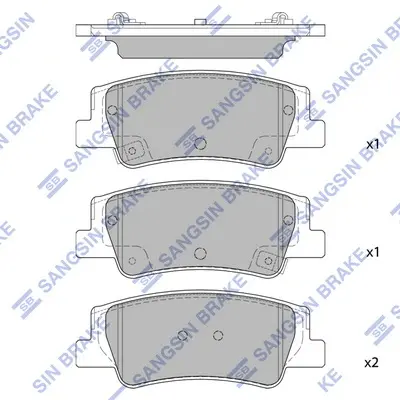 Колодки гальмівні задні Hyundai Sonata (DN8) (19-), Tucson (NX4) (22-) HI-Q Hi-Q (SANGSIN) SP4335 (фото 1)