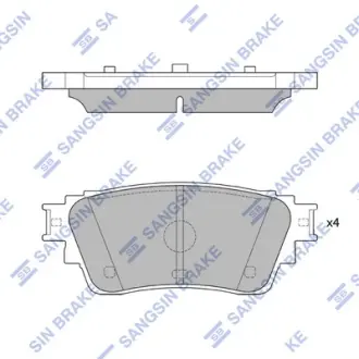 Комплект гальмівних колодок Hi-Q (SANGSIN) SP4338